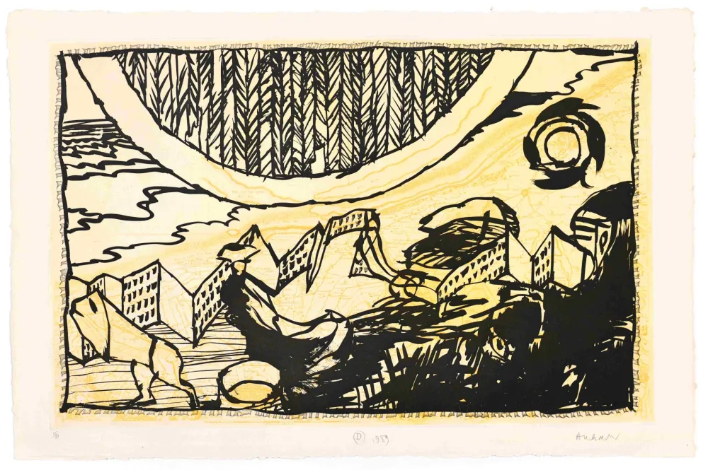 Acquaforte Alechinsky - Le Siège de Nieuport