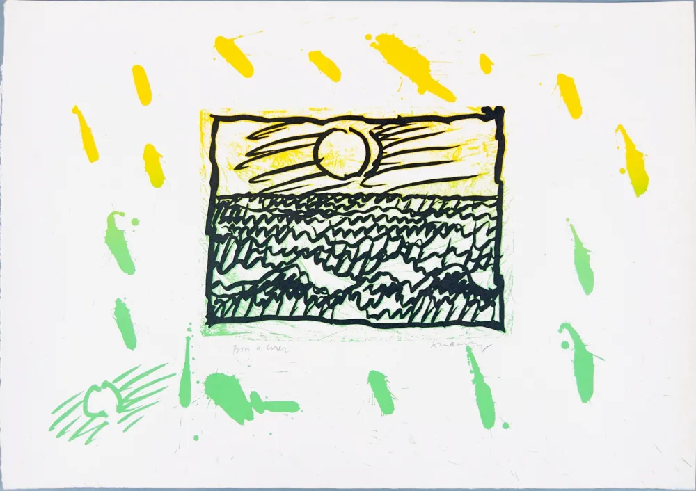 Linoincisione Alechinsky - Lino-litho, Planche VII