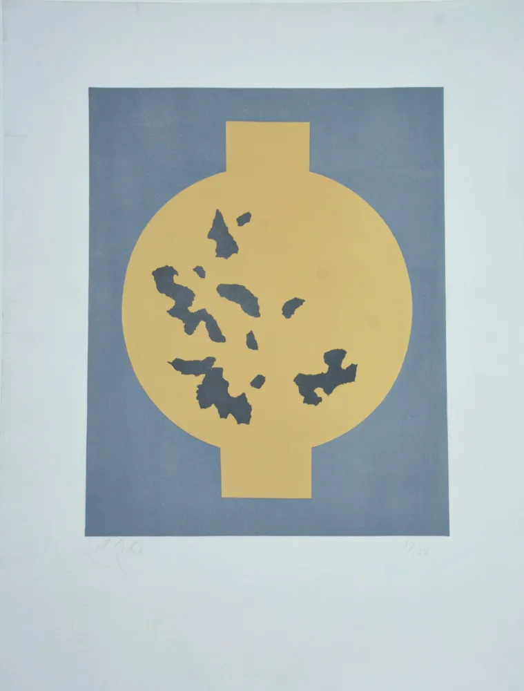 Litografia Arp - Formes symétriques aux flocons du hasard 