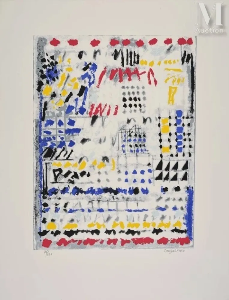 Litografia Cargaleiro - Orphée (1983)