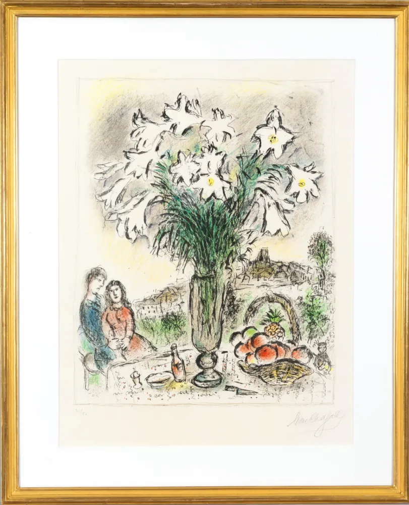 Litografia Chagall - Les arums (The Arums)