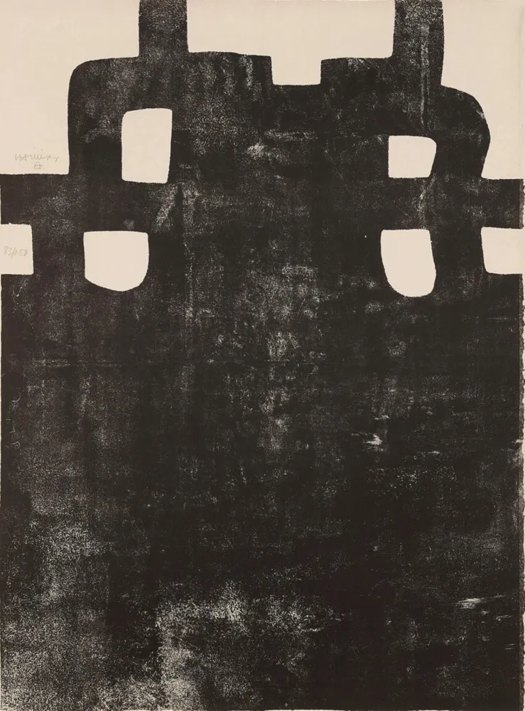 Litografia Chillida - Gurutze Gorria III