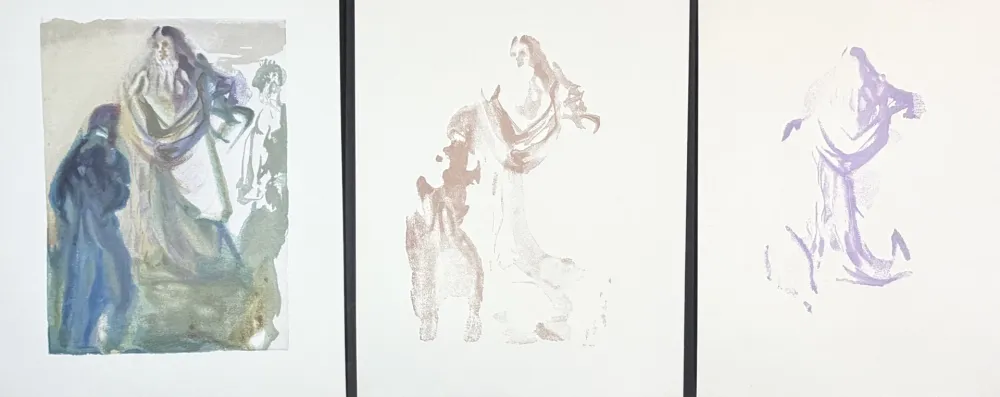 Incisione Su Legno Dali - Divine Comedy Heaven Canto 27 Decomposition (3 Pieces)