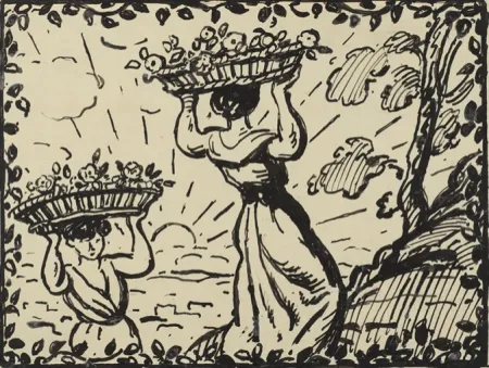 Non Tecnico Espagnat (D') - La récolte des roses circa 1906