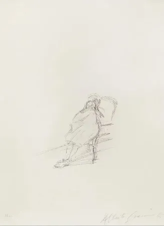 Litografia Giacometti - La Mère de l’artiste assise III