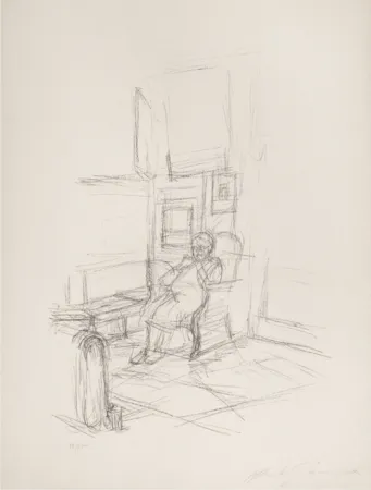 Litografia Giacometti - The artist's mother sitting in front of the stove