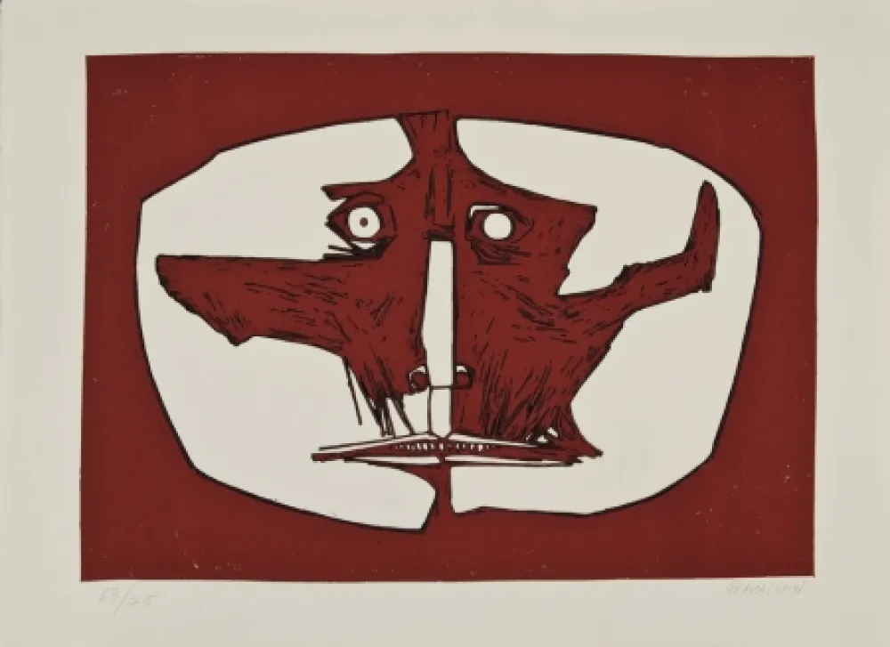 Incisione Guayasamin - Máscara