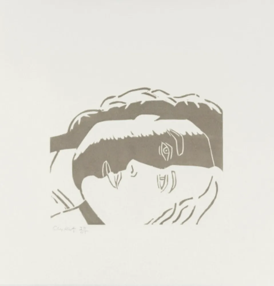 Incisione Su Legno Katz - Peter and Linda (from A Tremor in the Morning)