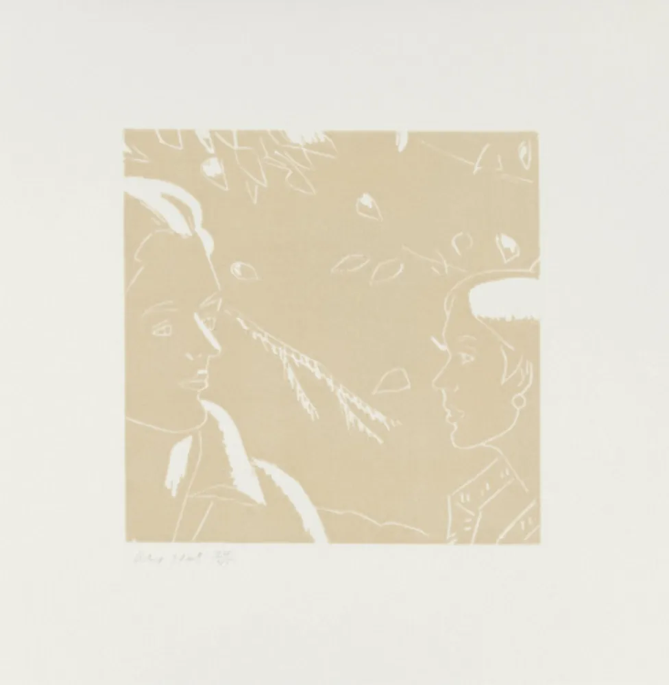 Incisione Su Legno Katz - Rackstraw and Peggy (from a Tremor in the Morning)