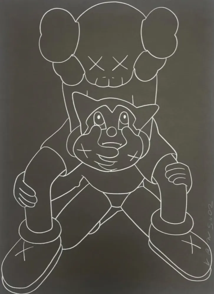 Serigrafia Kaws - Companion vs Astroboy
