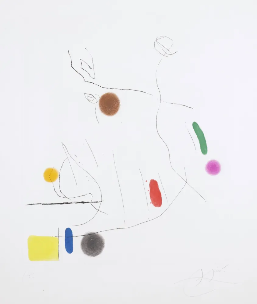Acquatinta Miró -  Gravé sur le Givre I