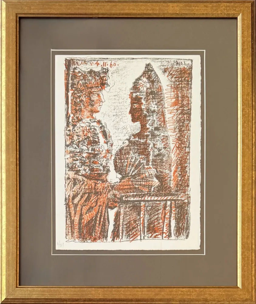 Litografia Picasso - Bullfighter and Young Lady