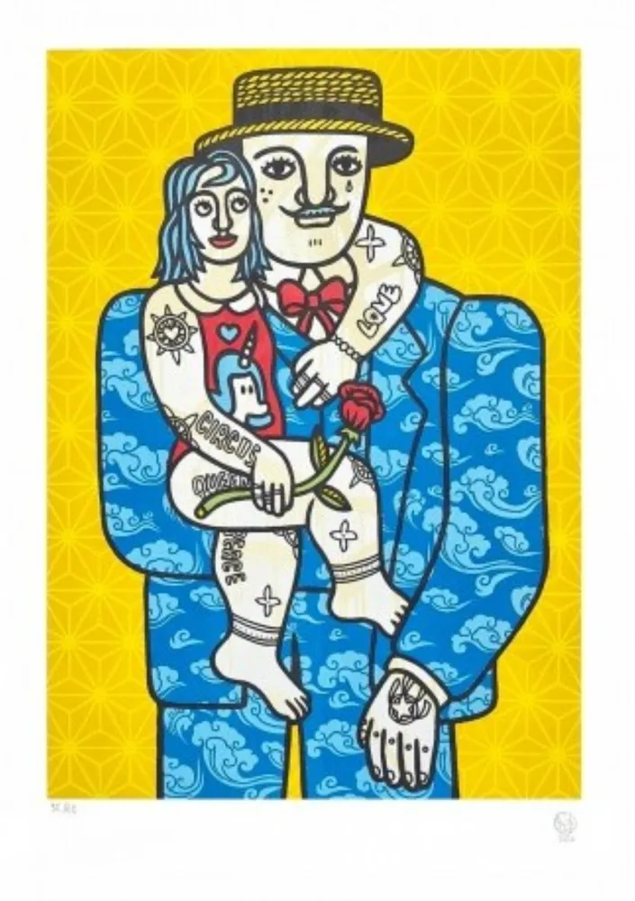 Litografia Speedy Graphito - L'homme et l'enfant