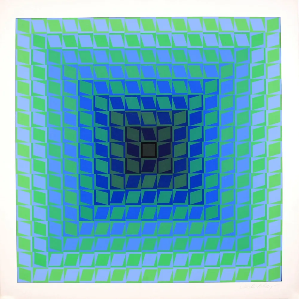 Serigrafia Vasarely - IX POSITIF - QUASAR