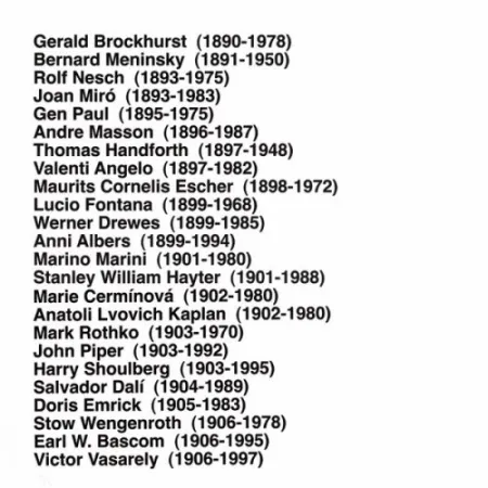 Multiplo Aballí - Portfolio HISTORY OF PRINTMAKERS (287 NAMES)