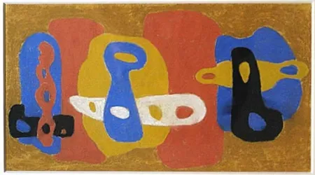 Non Tecnico Ackermann - Abstrakte Komposition mit gelochten Elementen. 