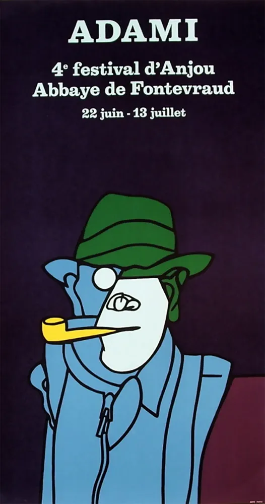 Litografia Adami - ADAMI 78 : Exposition à l'Abbaye de Fontevraud (Affiche originale).