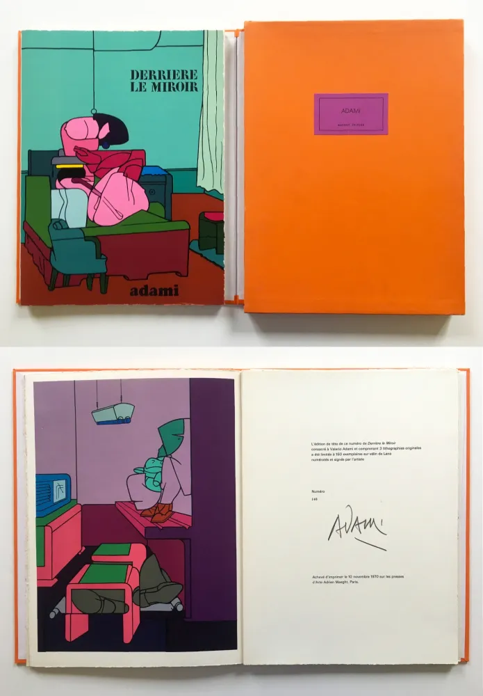 Libro Illustrato Adami - ADAMI. Derrière le Miroir n° 188. Nov. 1970. TIRAGE DE LUXE SIGNÉ.