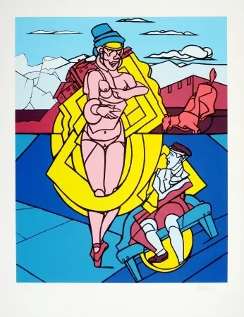 Serigrafia Adami - Femme et chien