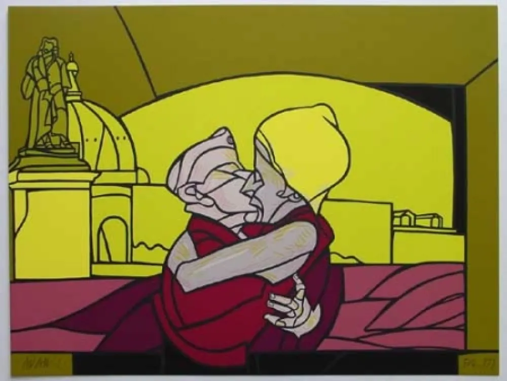 Litografia Adami - Il bacio / The Kiss