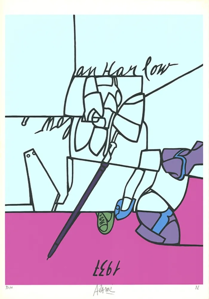 Litografia Adami - Jan (i.e., Jean) Harlow