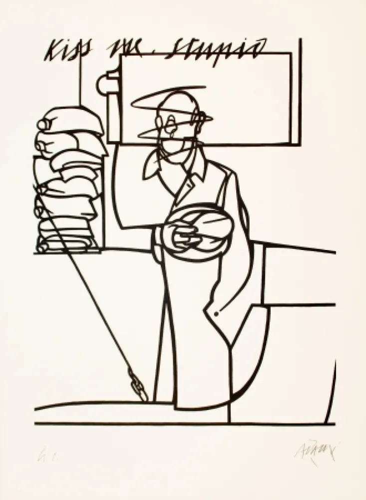 Litografia Adami - Kiss me stupid