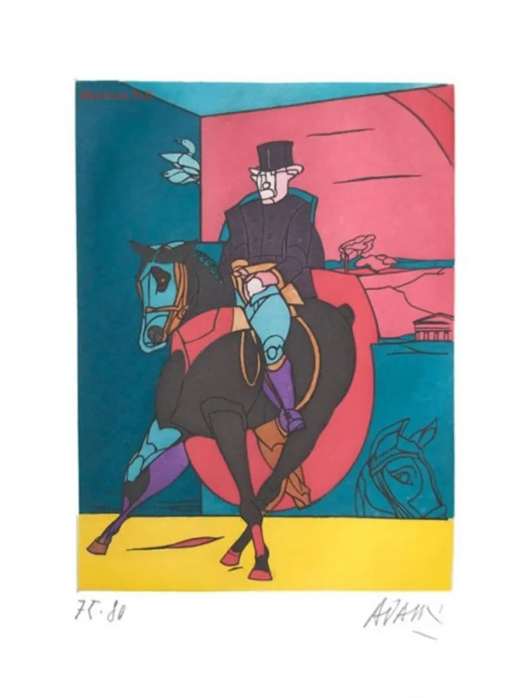 Incisione Adami - L'écuyer