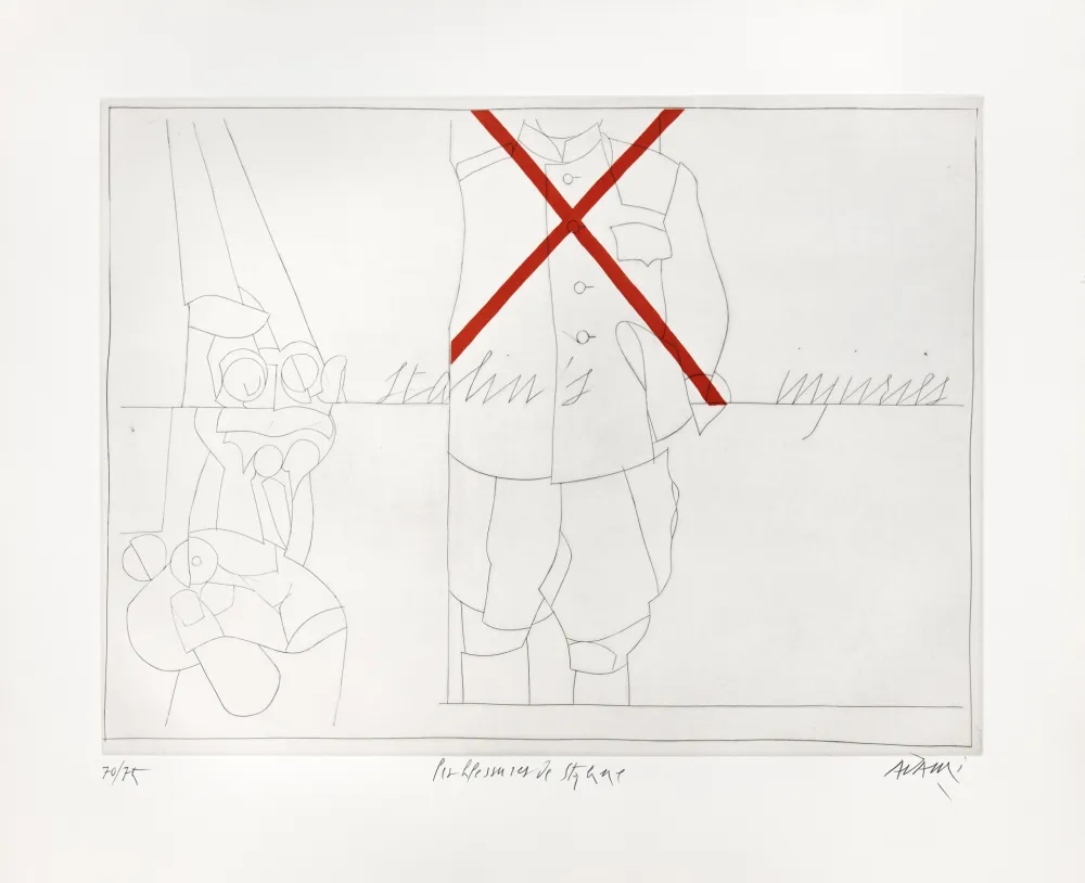 Incisione Adami - Les Blessures de Staline 