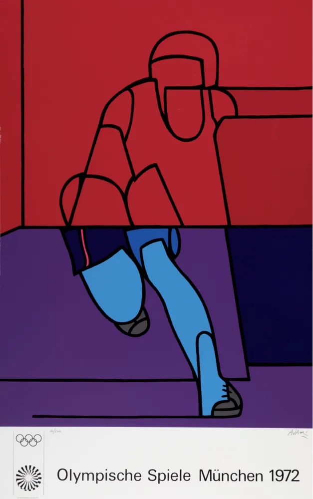 Litografia Adami - Olympia München, 1972 - Hand-signed