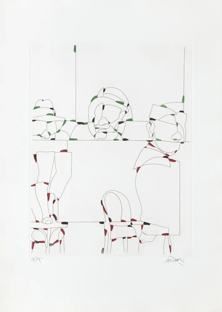 Incisione Adami - Rittratti con espressione