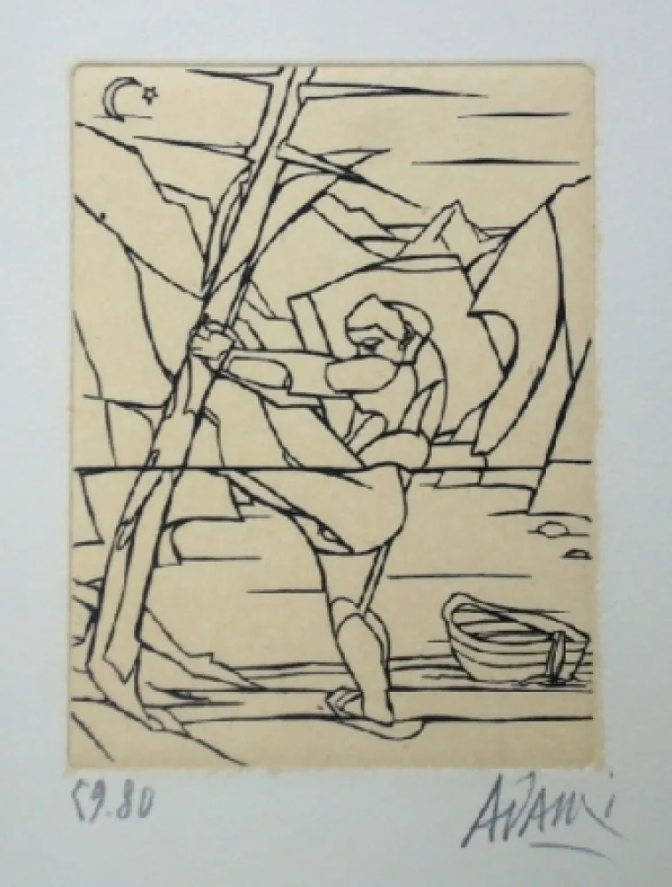 Acquatinta Adami - Sans titre