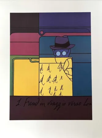 Manifesti Adami - Sigmund Freud In Viaggio Verso Londra