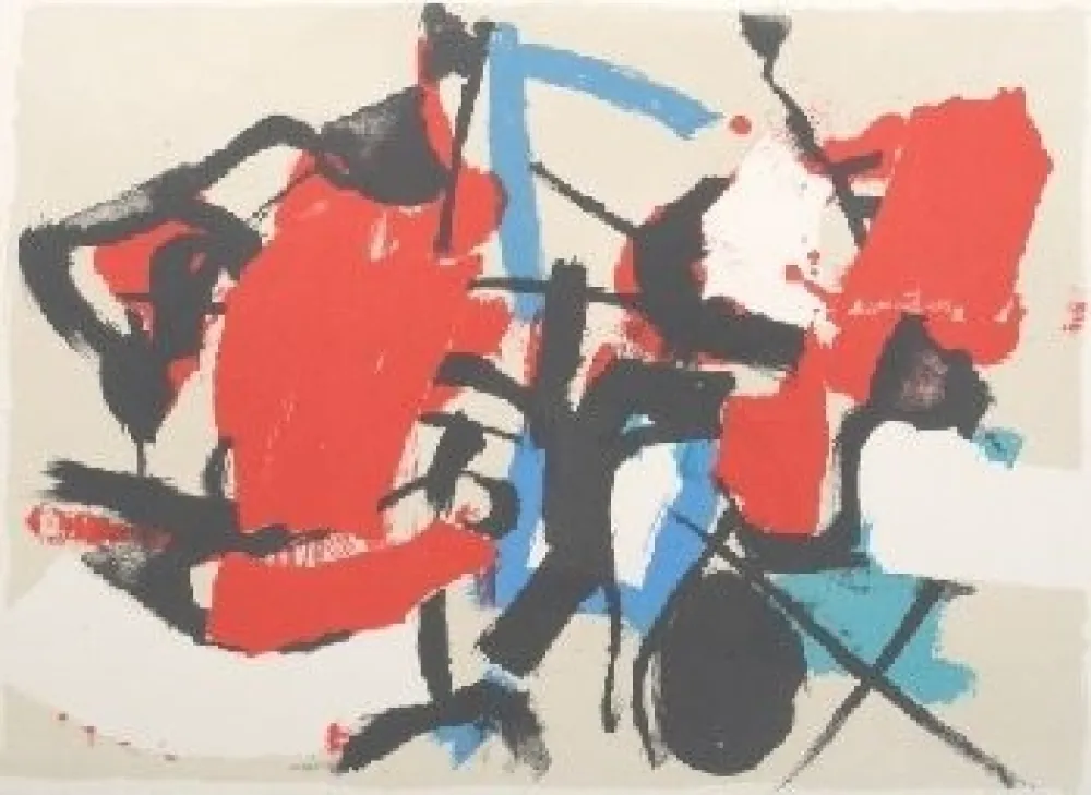 Litografia Afro - Composizione (Per Mann)