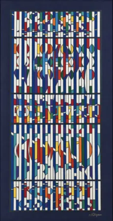 Multiplo Agam - Untitled (Chromatic Vertical Grid)