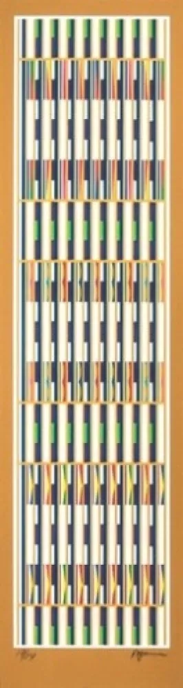Litografia Agam - Vertical Orchestration ; Gold series