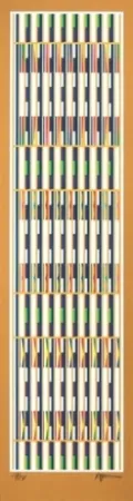Litografia Agam - Vertical Orchestration ; Gold series