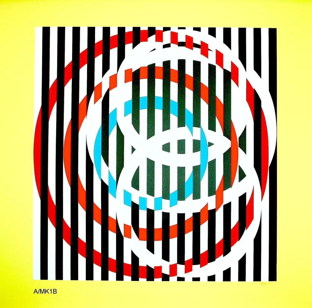 Serigrafia Agam - YELLOW CIRCLE 3