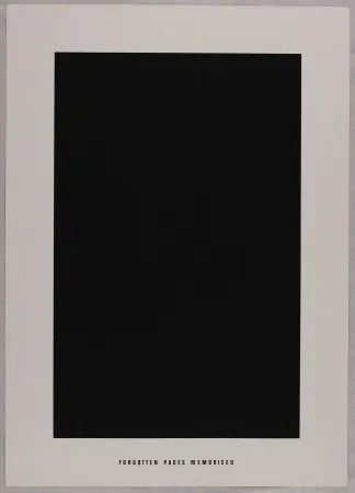 Serigrafia Agnetti - Forgotten pages memorised from 'Spazio perduto e spazio costruito' portfolio, Plate G