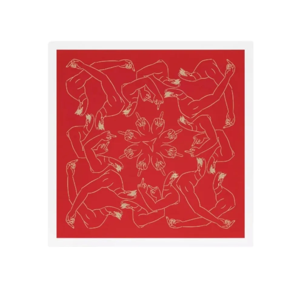 Litografia Ai - Middle Finger in Red 