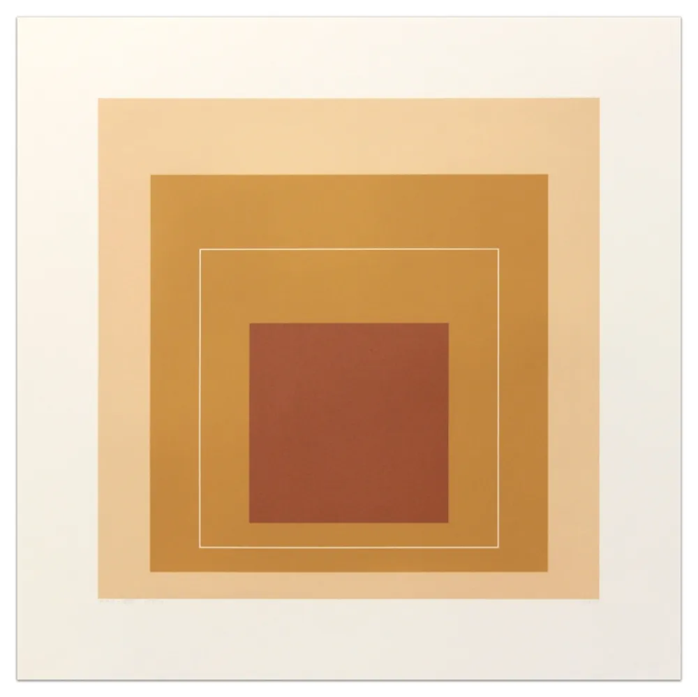 Litografia Albers - White Lines Square XVI