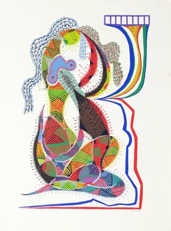 Serigrafia Alberti - Amor de día, Amor de noche, una flor no siempre da flores II