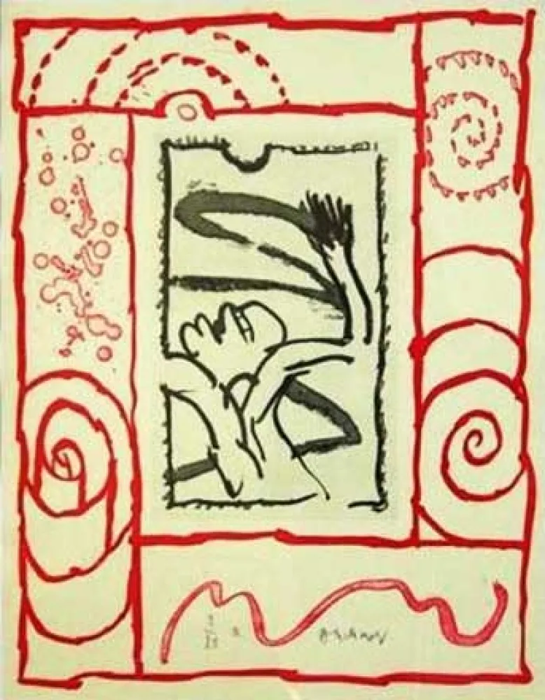 Incisione Alechinsky - A bras le corps