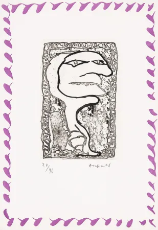 Acquaforte Alechinsky - Abécédaire 'Monument tobacco' 02