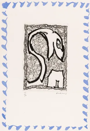 Acquaforte Alechinsky - Abécédaire 'Monument tobacco' 03