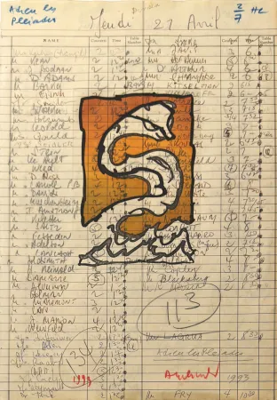 Incisione Alechinsky - Adieu les Pleiades