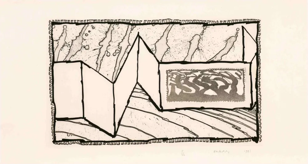 Acquaforte Alechinsky - Allusion aux excitants III 