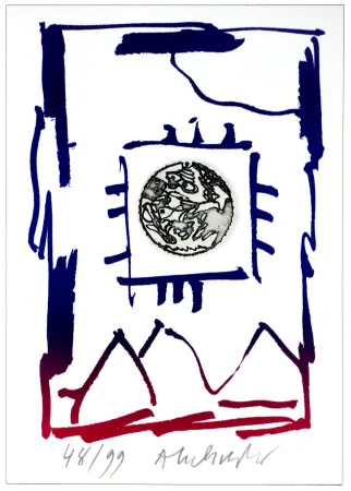 Incisione Alechinsky - André Breton/Pierre Alechinsky