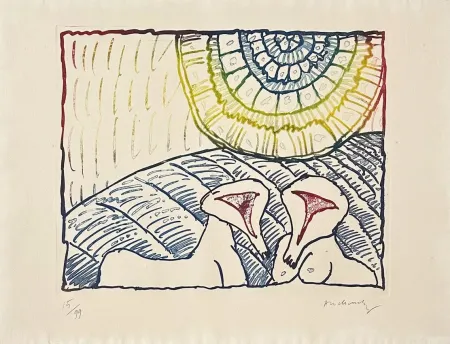 Incisione Alechinsky - Astres et désastres