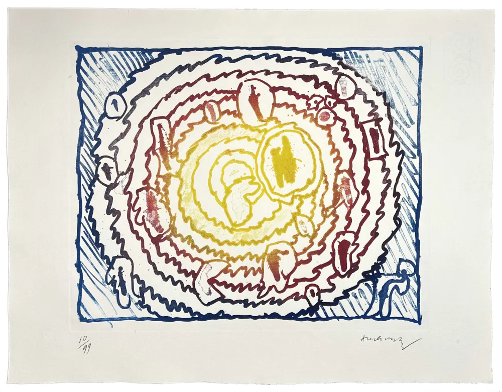 Incisione Alechinsky - Astres et désastres I