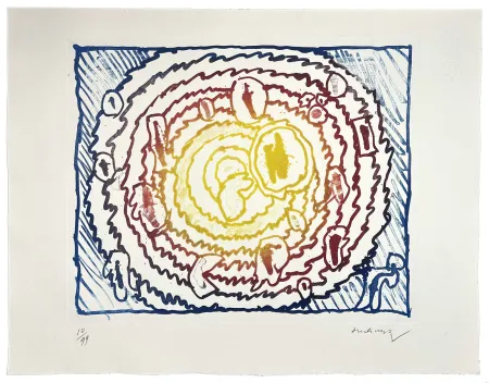 Incisione Alechinsky - Astres et désastres I